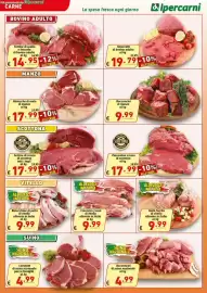 Volantino Ipercarni Pagina 2: Piacentine s/osso di scottona €17,99, Fracosta c/osso di vitello allevato in Italia €9,99
