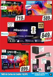 Folheto BragaJAV Página 9: Samsung mini-led uhd €589,00, Hisense coluna portátil hp 160 €129,00