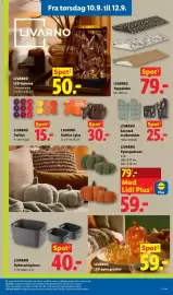 Lidl tilbudsavis uge 37 Side 28: LIVARNO Duftlys €15,00, LIVARNO Tæppeløber €79,00