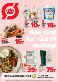 Netto tilbudsavis uge 36 Side 13: ØGO økologiske hvidløg €10,00, Økologiske hele kyllingelår €75,00