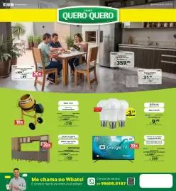 Folheto Quero Quero Página 1: Kit 3 lâmpadas led €9,99, Cozinha 6 Peças €2.869,00