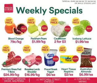 WHOLEFARMS catalogue week 36 Page 1: Premium Grass Fed T Bone €24,99, Cauliflower €3,00
