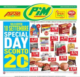 Volantino Supermercati Agorà settimana 36 Pagina 1: GaroFalo pasta di semola €0,74, Fiordilatte €0,49