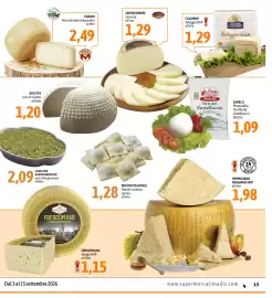 Volantino Madis Pagina 13: Frescomaso Asiago DOP €1,15, Le delizie gastronomiche pesto alla genovese €2,09