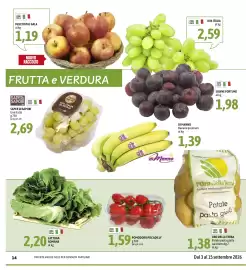 Volantino Madis Pagina 14: Lattuga Romana €2,20, Patate pasta gialla €1,38