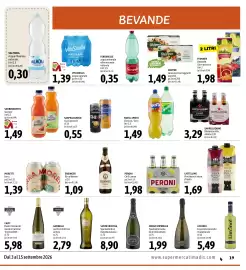 Volantino Madis Pagina 19: Ferrarelle acqua minerale effervescente naturale €0,35, Pfanner Bevande Gusti assortiti €1,98