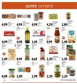 Volantino Madis Pagina 22: Mulino Bianco Pan Bauletto cereali e soia €0,99, Valgrì Passata Densa di Pomodoro €0,99
