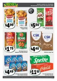 Friendly Grocer catalogue week 36 Page 2: SPC Baked Beans & Spaghetti Varieties €1,75, CSR Brown Sugar €4,40