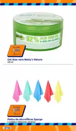 Catálogo Action semana 36 Página 14: Betty's Nature gel aloe vera €1,34, Paños de microfibras Spargo €1,77
