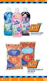 Catálogo Action semana 36 Página 21: Anacardos Snacks of the World €5,29, Suavizante Sofin €149,00