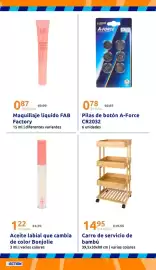 Catálogo Action semana 36 Página 25: Bonjolie aceite labial que cambia de color €1,22, Carro de servicio de bambú €14,95
