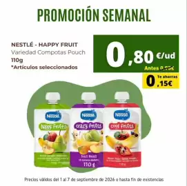 Folleto Supermercados Tu Alteza semana 36 Página 2: Nestlé - happy fruit €0,80