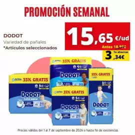 Folleto Supermercados Tu Alteza semana 36 Página 6: Dodot - variedad de pañales articulos seleccionados €15,65