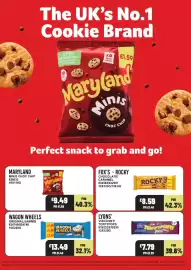 Bestway leaflet week 36 Page 12: Maryland minis choc chip €9,49, Fox's rocky chocolate caramel €8,59