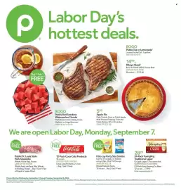 Publix weekly ad week 36 Page 1: Publix St. Louis Style Pork Spareribs, Coca-Cola Products