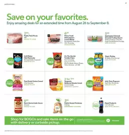 Publix weekly ad week 36 Page 22: Post Great Grains Cereal, On The Border Tortilla Chips