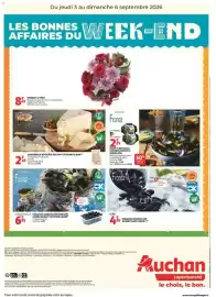 Catalogue Auchan page 2: Gorgonzola AOP Filière Auchan €2,49, MOULES DE BOUCHOT AOP DU MONT SAINT-MICHEL €4,99