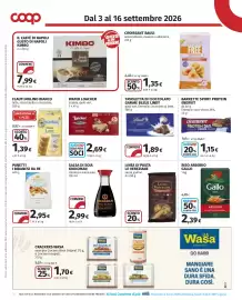 Volantino Coop Pagina 10: Tavoletta di cioccolato gamme bleue Lindt €1,89, Wafer Loacker Classic €2,69