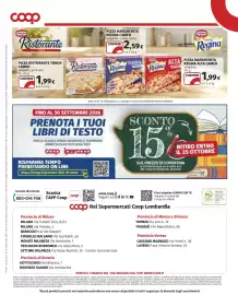 Volantino Coop Pagina 17: Pizza ristorante tonda Cameo €1,99, Pizza Margherita Regina Cameo €2,59