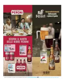Volantino Coop Pagina 19: Birra Peroni €1,29, Birra Kozel €0,99