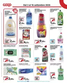 Volantino Coop Superstore Pagina 16: Detergente disincrostante WC Net, Ammorbidente concentrato Felce Azzurra €2,79