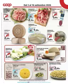 Volantino Coop Superstore Pagina 6: Provolone Valpadana D.O.P. Cheesta €1,50, Mozzarella fior di latte €2,29