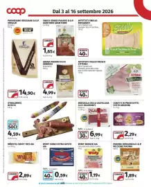 Volantino Coop Superstore Pagina 8: Grana Padano D.O.P. Ambrosi €4,99, Bresaola della Valtellina I.G.P. Rigamonti €6,99