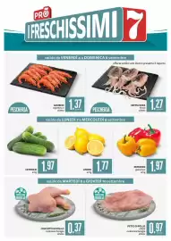 Volantino PRO7 Supermercati Pagina 4: Seppia nera fresca €1,27, Gamberi argentina l1 €1,37