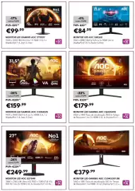 Folheto Radio Popular Página 4: Monitor led gaming aoc cu34g2xp/bk €379,99, Monitor led gaming aoc cq32g4ve €179,99