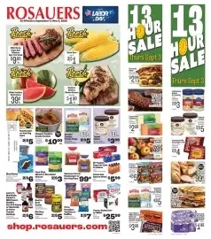 Rosauers weekly ad week 36 Page 1: Food Club Sliced or Shredded Cheese €3,00, Bush's Best Beans €5,00