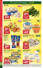 Stokrotka gazetka tydzień 36 Strona 4: Pieczarki €4,99, Ogórki Szklarniowe €4,99