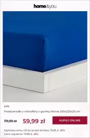 Home&You gazetka Strona 6: Prześcieradło z mikrofibry z gumką Micros 200x220x25 cm home & you €59,99