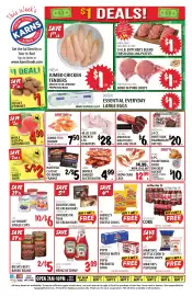 Karns weekly ad week 36 Page 1: Jumbo Pink Shrimp €7,50, Coke €14,98