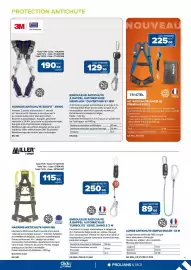 Catalogue Prolians page 9: MILLER Longe antichute simple €89,00, TURBOLITE EDGE Enrouleur à rappel automatique €250,00