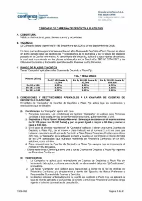 Financiera Confianza (válido hasta 2-10)