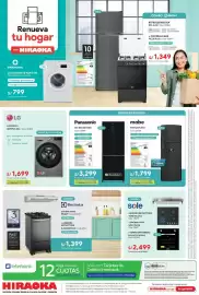 Catálogo Hiraoka Página 1: Lg lavaseca wd9pvc4s6 €1.699,00, Panasonic refrigerador 425 l €3.299,00