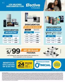 Catálogo Tiendas EFE Página 2: Coldex en línea blanca €699,00, Facusa set de ollas €99,00