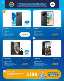 Catálogo Tiendas EFE Página 32: Motorola moto g77 negro €999,00, Honor x8d black €1.149,00