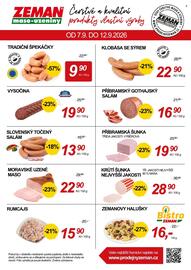 ZEMAN leták týden 37 Strana 2: Slovenský točený salám €13,90, Příbramský gothajský salám €16,90