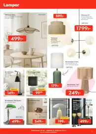 Bo Ohlsson reklamblad Sida 7: Rekord bordslampa svart/trä €149,00, Cottex bordslampa the banker €499,00