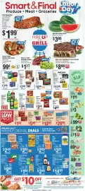 Smart & Final weekly ad Page 1: Hoffy Beef Franks €8,99, Ritz Nabisco Snack Crackers or Chips Ahoy! Cookies €1,99