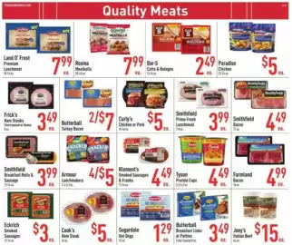 Strack & Van Til weekly ad Page 9: Sugardale Hot Dogs €1,29, Smithfield Breakfast Rolls & Sausage €3,99