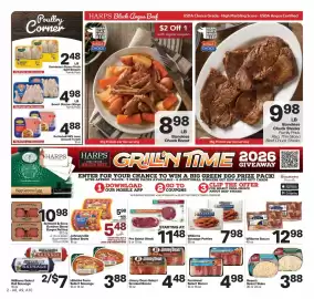 Harp's Market weekly ad week 36 Page 2: Jimmy Dean Select Smoked Bacon €4,48, Farmland Select Bacon €4,98