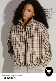 Bershka gazetka tydzień 36 Strona 3: Nylonowa kurtka w kratę €199,00