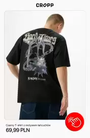 Cropp gazetka tydzień 36 Strona 6: Czarny T-shirt z motywem łańcuchów Cropp €69,99