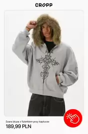 Cropp gazetka tydzień 36 Strona 8: Szara bluza z futerkiem przy kapturze Cropp €189,99