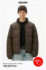 Cropp gazetka tydzień 36 Strona 9: Brązowa kurtka puffer ze stójką Cropp €199,99