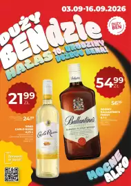 Duży Ben gazetka Strona 1: Whisky Ballantine's Finest €54,99, Wino Carlo Rossi €21,99