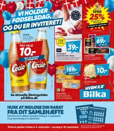 Bilka tilbudsavis uge 36 Side 1: Cocio €10,00, Ludvig Håndskåret entrecote eller ribeye €39,00