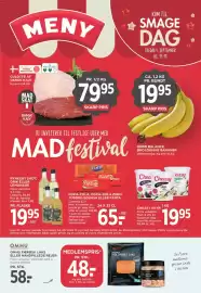 MENY tilbudsavis uge 36 Side 1: COCA-COLA, COCA-COLA ZERO, TUBORG SQUASH ELLER FANTA €65,00, CHEASY SKYR €19,95